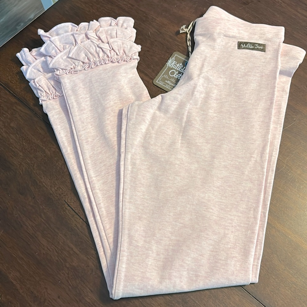Matilda, Jane pink late ruffled leggings, size 10 new